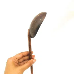 thenga Natural Handmade Coconut Shell Serving Spoon | Eco-Friendly Wooden Serving Spoon Set image 4