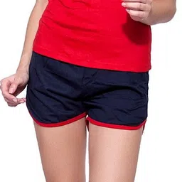 ap'pulse Pack of 2 Women Solid Henley Neck Pure Cotton Dark Blue, Red T-Shirt image 5