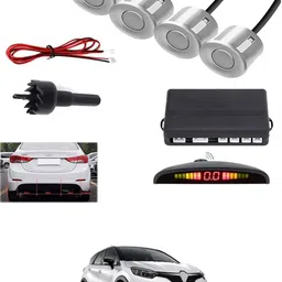 maties 4Silver Parking Sensor With LED Display Increased Safety For Car-49 Universal 4 Silver Reverse Parking Sensor With LED Display For Cars-49 Parking Sensor-picture-11