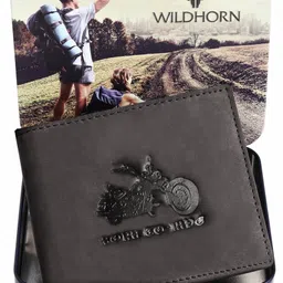 Men Casual, Trendy Grey Genuine Leather RFID Wallet-image-60
