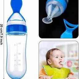 onisha Baby Spoon Feeding Bottle & Fruit Nibbler With Fruit Teether for Born Baby - Silicone image 2