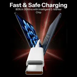 vivo USB Type C Cable 1 m TurboLink V22 Cable | Type-C Fast Charging & Sync | White image 2