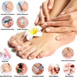 jibaro 27pc Professional Yellow Manicure Set Pedicure Tools Stainless Steel Foot Care image 5