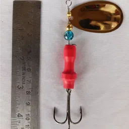 coral india Spinner Bait Brass Fishing Lure image 2