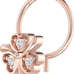 avsar Ayanshi 14kt Cubic Zirconia Rose Gold Nose Wire image 2