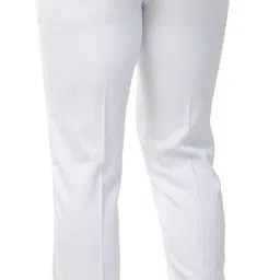 sam & jack Men Relaxed White Viscose Rayon Trousers image 2