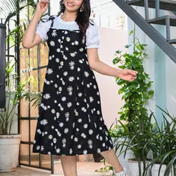 sadhnazon Women Black Dungaree image 3