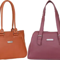lazzaroo Women Tan, Maroon Shoulder Bag-picture-10