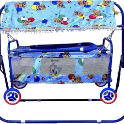 avani metrobuzz Crib Cradle And Stroller Eva Wheel Blue image 2