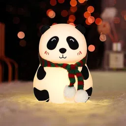 jinzs Cute Panda Silicon Night Lamp USB Rechargeable 7 Color Changing For Kids-91 Smart Sensor Light image 5