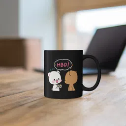 couples emotion bubu dudu Mocha milk Happy Birthday Black Gift For Birthday Ceramic Coffee Mug-picture-13