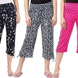 rvdp Women Black, Pink Capri-picture-20