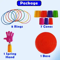 cravingkart Plastic 2 in 1 Ring Toss Quoits Hoopla Throw Game Indoor & Outdoor Toy for Kids image 3