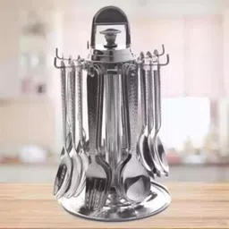 artha 25 Pcs SS Cutlery Set With Hammer Desing Include Fork And Diffrent Type Of Spoon Stainless Steel Cutlery Set-picture-13