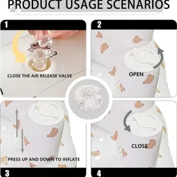 raster-tex Inflatable Baby Sofa Seat with Backrest Inflatable Sofa/ Chair image 5