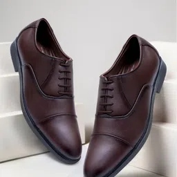 shooz Faux Leather Formal Oxford Shoes Lace Up For Men image 3