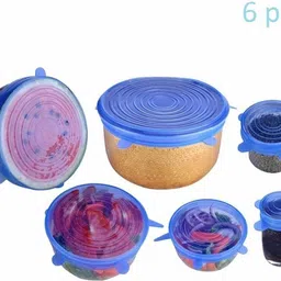 wonder work Silicone Stretch Lids Flexible Covers for Utensils Food Safety Reusable Lid 2.6 inch, 3.7 inch, 4.5 inch, 5.7 inch, 6.5 inch, 8.1 inch Lid Set-picture-29