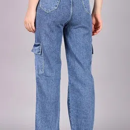 hovac Women Flared High Rise Light Blue Jeans image 2