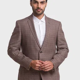 colorplus Men Checkered Double Breasted Formal Blazer-picture-16