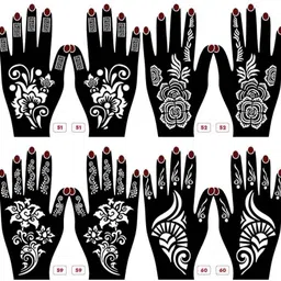bittu creation MENDI_F092 MENDI_F092 Hand Mehndi Stencil Stencil-picture-11
