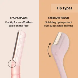 carmesi Face Hair Removal Pack | 2 Face Razor & 2 Eyebrow Razor | Instant & Painless, Women image 4