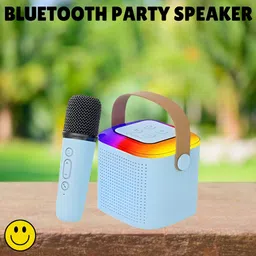 GUGGU Y1 (PORTABLE BLUETOOTH DESKTOP SPEAKER) With Singing Mic Upto & 6Hr PlaytimeW266 10 W Bluetooth Laptop/Desktop Speaker-image-0