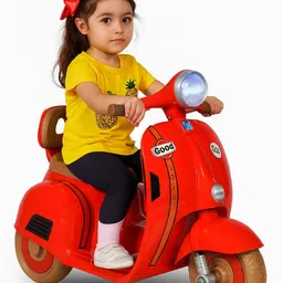 toyify Vespa Electric Ride-On Scooter – Rechargeable Battery, Music & Lights, 2-5 Years Scooter Battery Operated Ride On-picture-13