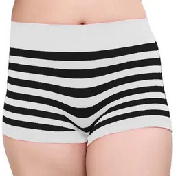 plumbury Pack of 3 Women Boy Short Black, White, Beige Panty image 4