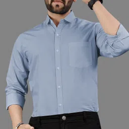 mildin Men Slim Fit Solid Spread Collar Formal Shirt-picture-18