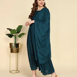 miss clothing Self Design Cotton Rayon Stitched Anarkali Gown image 3