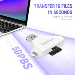Zorbes Card Reader 4 in 1 SD Micro SD with Lightning Micro USB USB A Type C Card Reader image 4