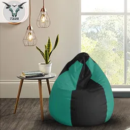 txor XL Premium Leatherette Classic Teardrop Bean Bag With Bean Filling image 2