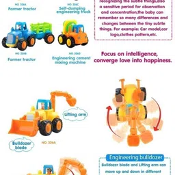 razz bazz Construction Toy Play Set|Excavator, Dumper, Cement Mixer & Tractor Trolly-38-picture-35
