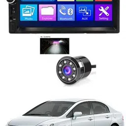 maties 7 INCH Double Din Car Screen Stereo Media Player Audio Video Touch Screen Stereo Full HD with MP3/MP4/MP5/USB/FM Player/WiFi/Bluetooth & Mirror Link with Back Rear Camera For Old Civic Car Stereo-picture-12