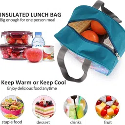 travel look Printed Lunch Tiffin Bag Box Insulated for School College Office LB300 Waterproof Lunch Bag image 3