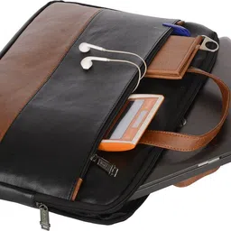 niavaa Men Black Messenger Bag image 5