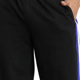 coastal clothier Men Striped Black Track Pants image 5