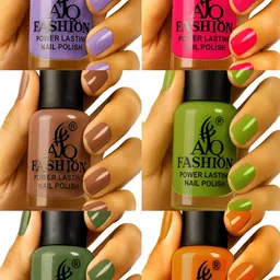 aq fashion Long Lasting quick dry Nail Polish New collection Combo A13 Multicolor-picture-25