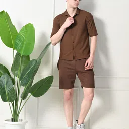 lime Shirt Regular Shorts Co-ords Set image 4