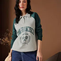 street9 Women Full Sleeve Solid Sweatshirt image 3