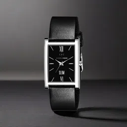 charliekeen "Slim Rectangular Black Dial with Leather Strap" Analog Watch - For Men CC-GSQ214-BLK-BLK-picture-25