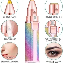 santsales Women's facial hair removerforwomen,Face,Lips,Nose Hair Removal Electric Trimmer Hair Curler image 3