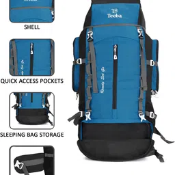 zikki Waterproof Bag for Trekking Hiking Outdoor Camp Luggage Bag Tour Travel Backpack Rucksack - 90 L image 2