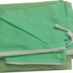 rsv Cotton Kids Washable Susi - Baby Mosquito Net for Baby Cradle / Mosquito Net for Baby Jhula / Baby Swing with Zip Opening_0 to 3 Years_Green Mosquito Net image 3