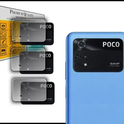 DAFFIN Back Camera Lens Glass Protector for POCO M4 Pro image 1