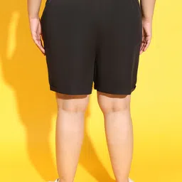 oxolloxo Solid Women Black Casual Shorts image 3