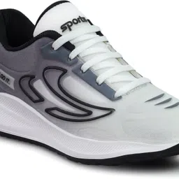 crown Men's Trendy Lightweight Sports Sneakers – Stylish Grey & White Running Shoes Party Wear For Men image 4