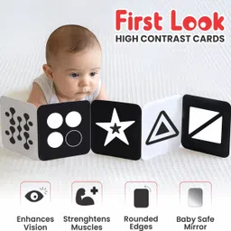 333mart Baby Vision Flash Cards – Non-Tearable Black & White High Contrast Book image 5