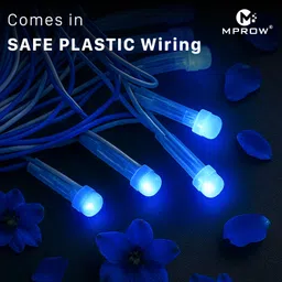 mprow 34 LEDs 10 m Blue Steady String Rice Lights image 5