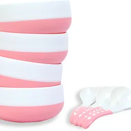 lumiset Plastic Dessert Bowl Unbreakable Microwave Safe Bowls with spoons-picture-13